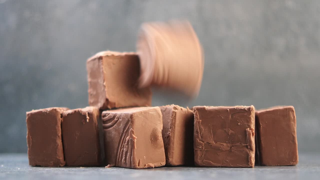cuadrados de caramelo de chocolate