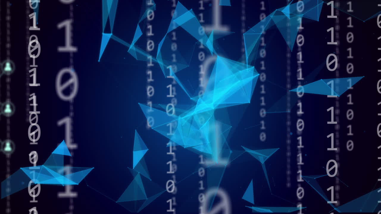 Animation of binary coding and data processing