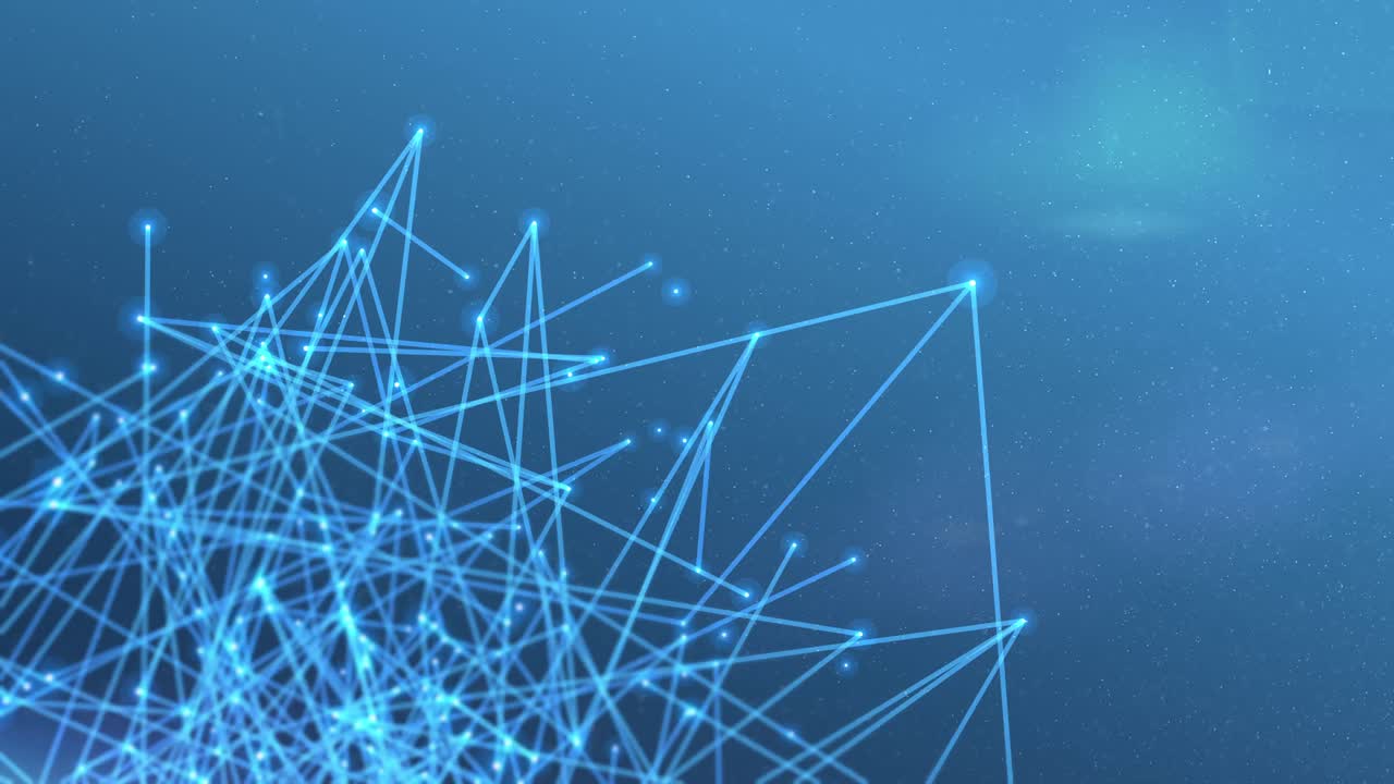 Lines and neon lights and nodes animation