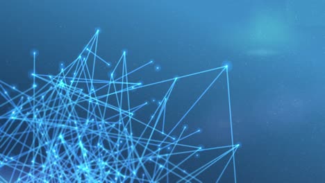 lines and neon lights and nodes animation