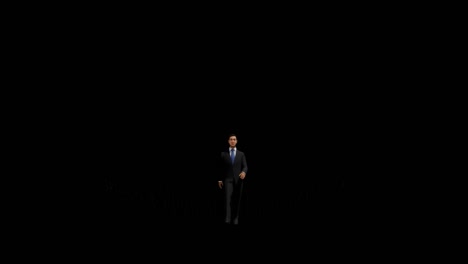 la multitud de hombres de negocios, 4k, canal alfa