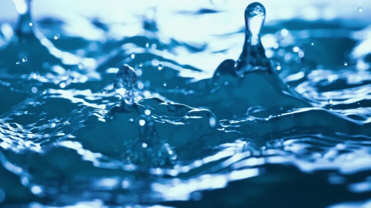 Splash d'acqua da vicino