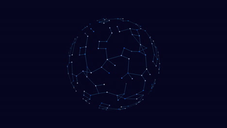 abstract 3d rendering of sphere with starry constellation pattern