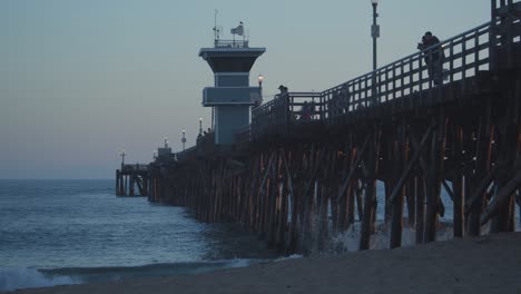 the seal beach pier and slow-motion surf