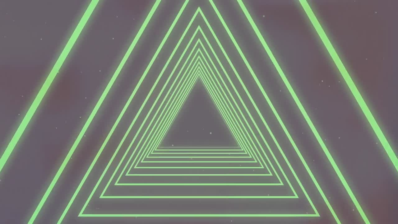 animación de un túnel brillante de neón sobre un fondo negro