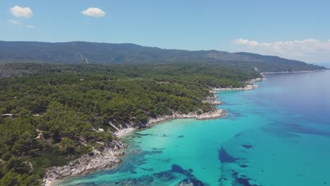 Stunning-Drone-Footage-of-clean-sea-at-Greece