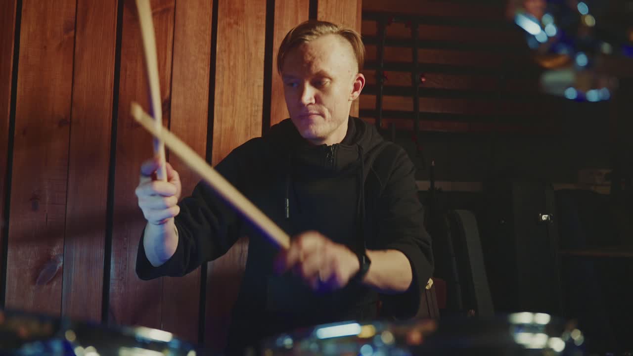 Drummer in the Studio