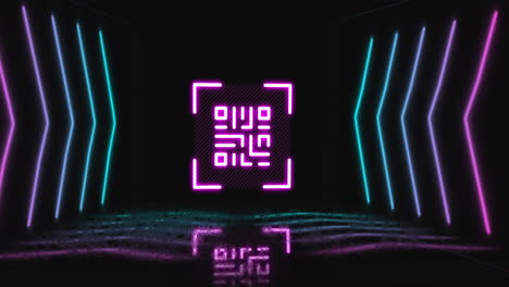 animación del código qr blanco parpadeante