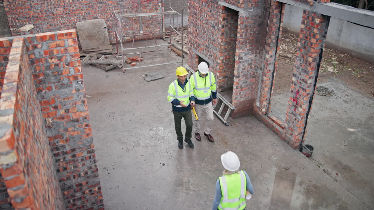 Construction Site with Workers