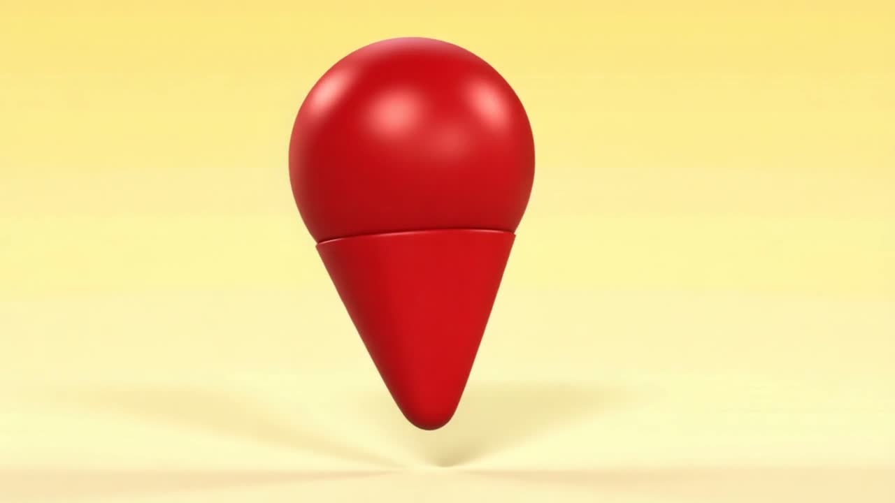 Red Map Pin Morphing and Transforming Animation