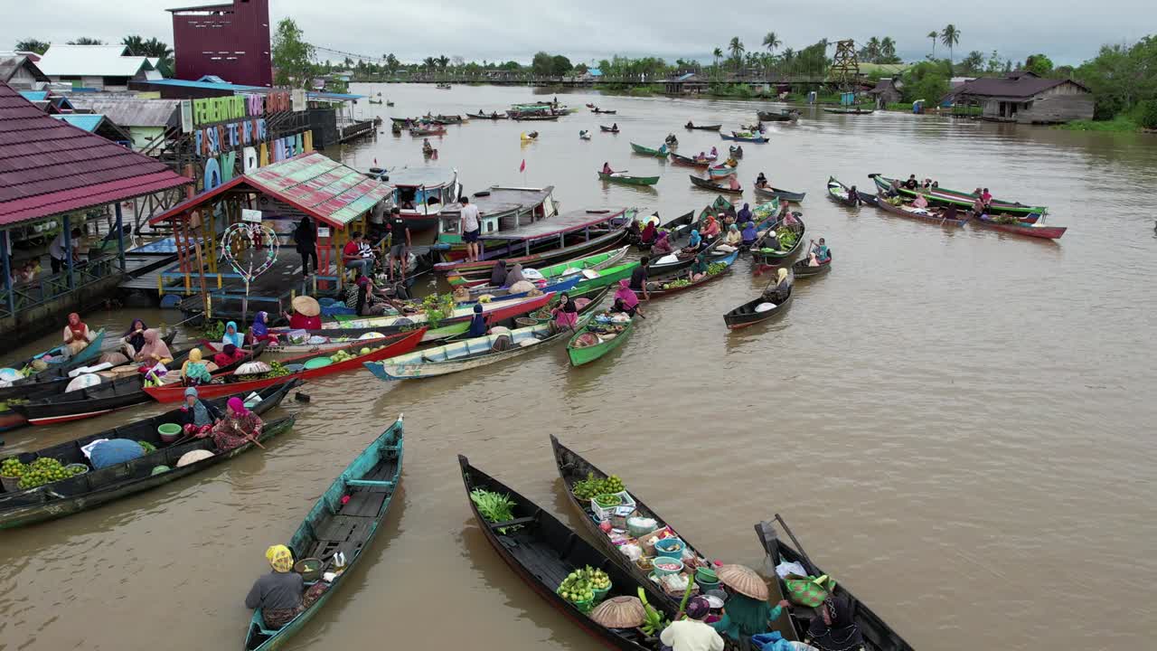 плавучий рынок в индонезии, лок байтан плавучий рыночный рынок