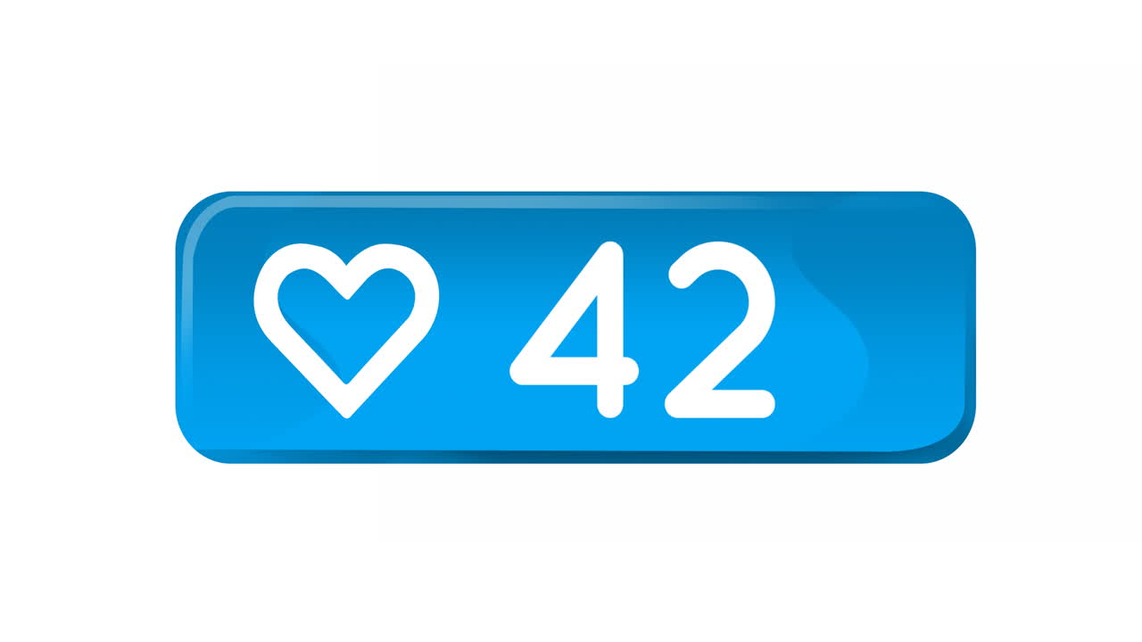 Numero crescente di mi piace o cuori 4k