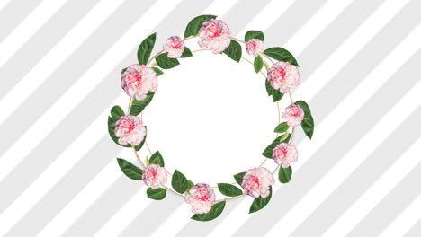 photo frame for copy space with decorative pink flower