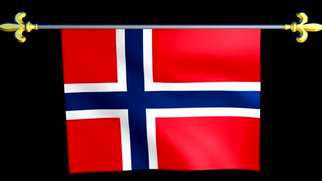 large looping animated flag of norway