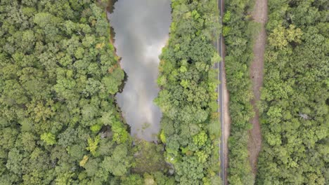 A-desolate-road-next-to-water