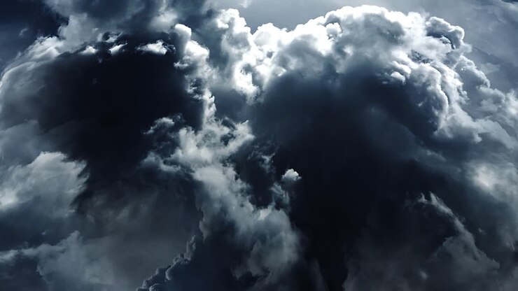 4k Thunder Lightning Storm Clouds