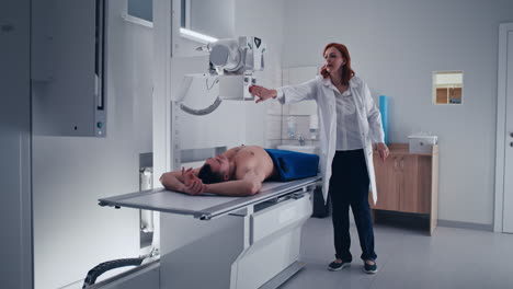 x-ray procedure in a hospital
