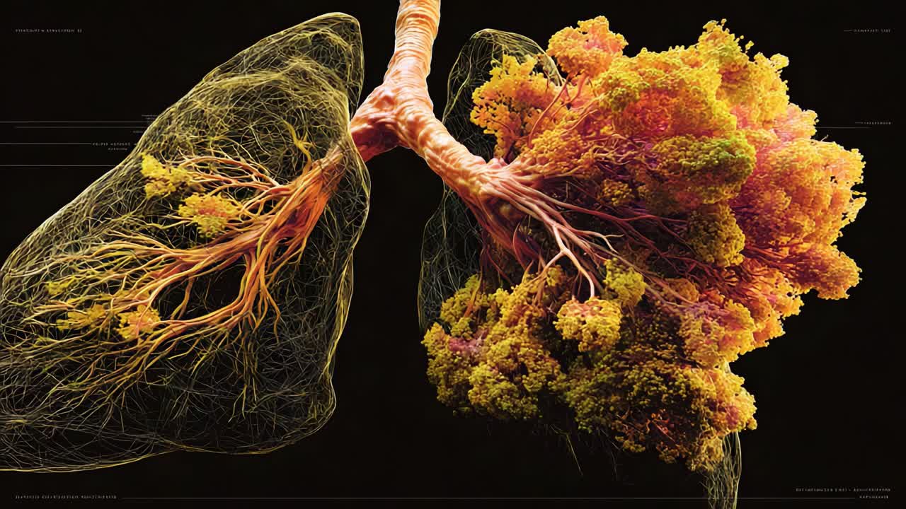 A Stunning Visualization of Human Lungs: Explore the Intricate Structure and Beautiful Complexity of the Respiratory System in Vivid Detail with a Focus on Vascular Networks