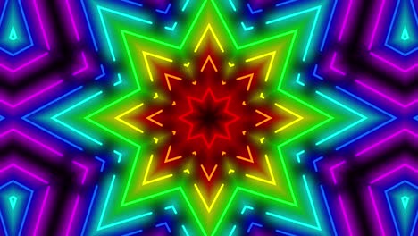 neon geometric pattern illumination animation motion graphics