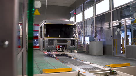 truck cab painting process in an industrial facility