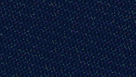 grid of glowing stars on deep blue background