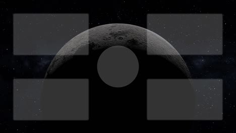 moon space end card ending screen motion graphics