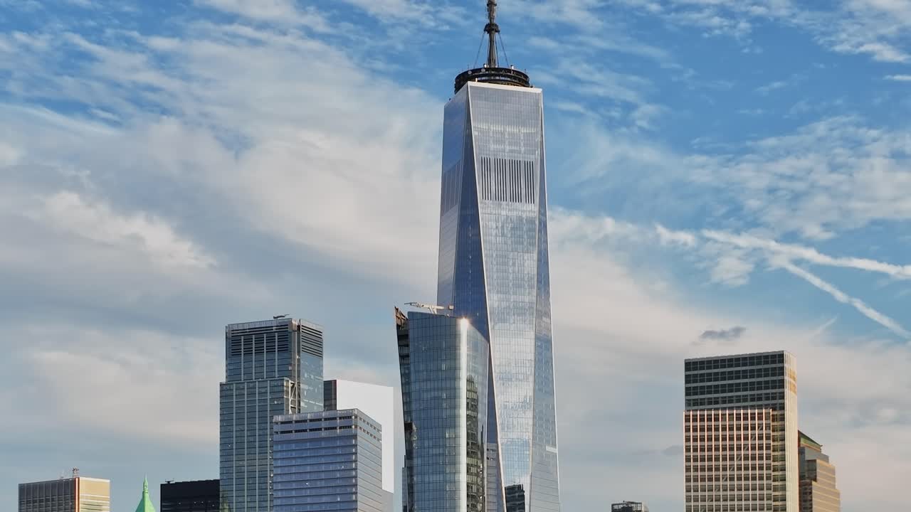 Stunning aerial view of New York's skyline with One World Trade Center