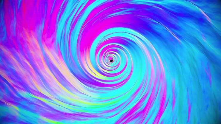 Psychedelic Colorful Abstract Twisting Tunnel Loop Background