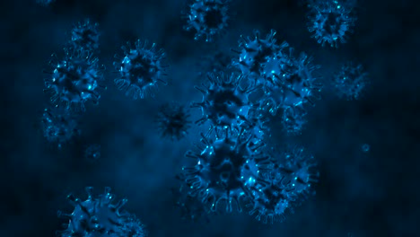 abstract coronavirus moving virus-cell -  motion graphics (loop)