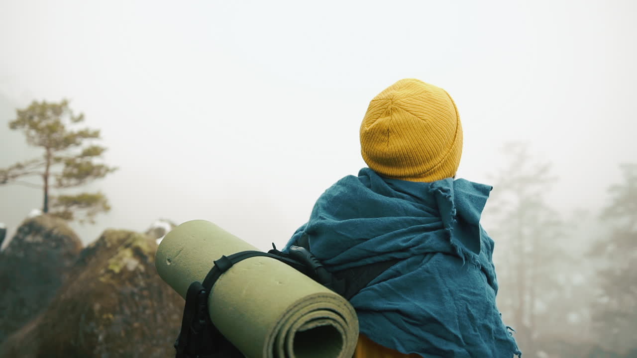 Person hiking in nature