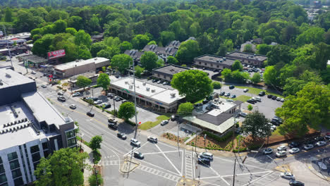 atlanta suburbs with natural green areas, georgia, usa