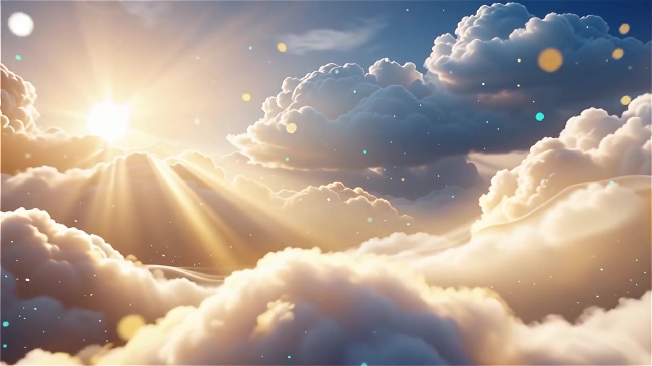 Christian Heavenly Light Worship Background