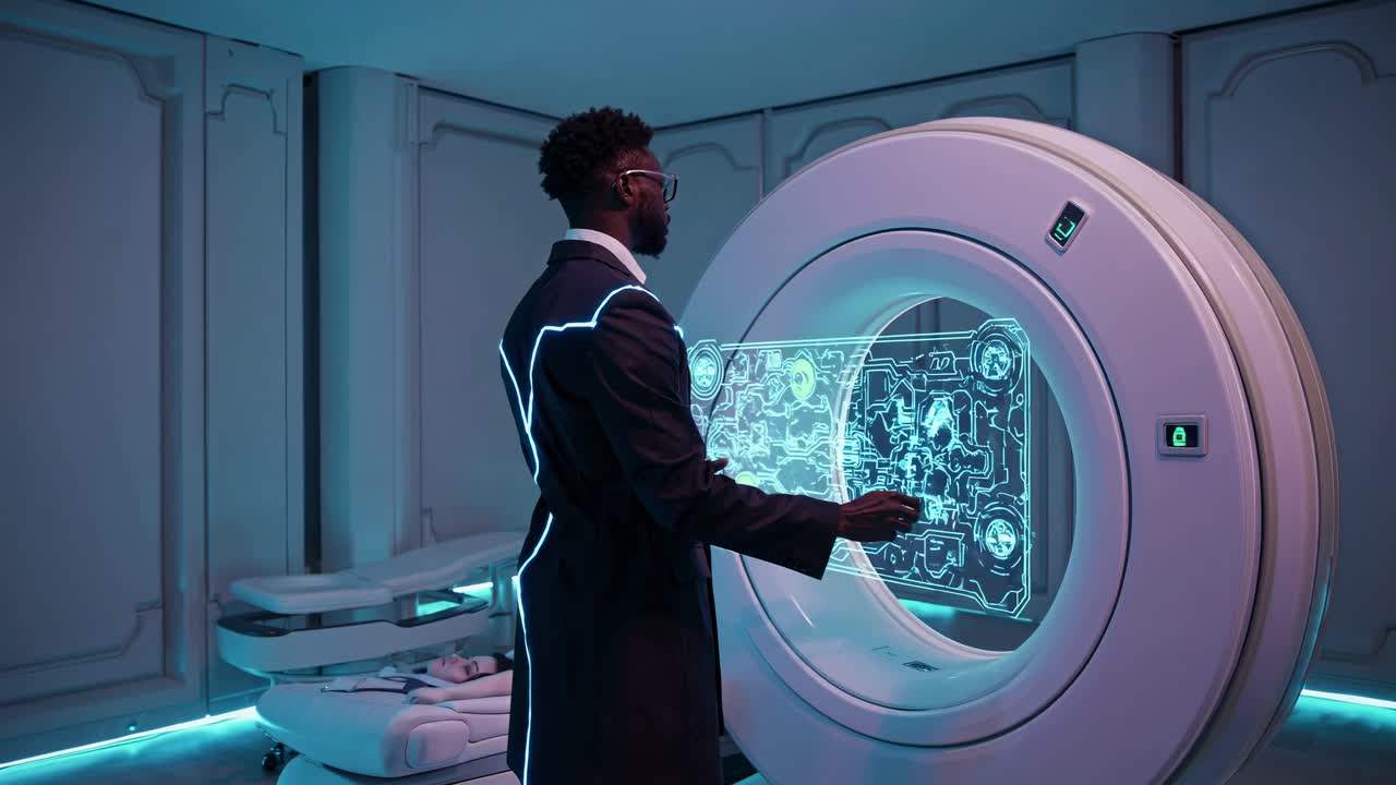 Procedura di scansione medica futuristica