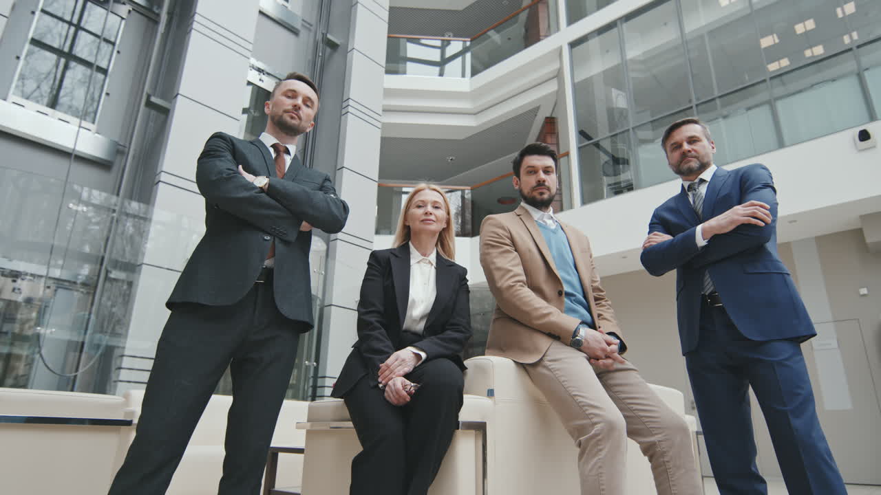 retrato de los socios comerciales y sus abogados