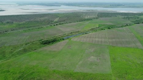 Drone-view-shot-of-asian-largest-river-island-majuli-Island