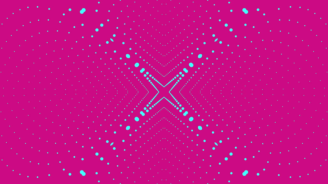 patrón geométrico abstracto con puntos azulados en fondo magenta