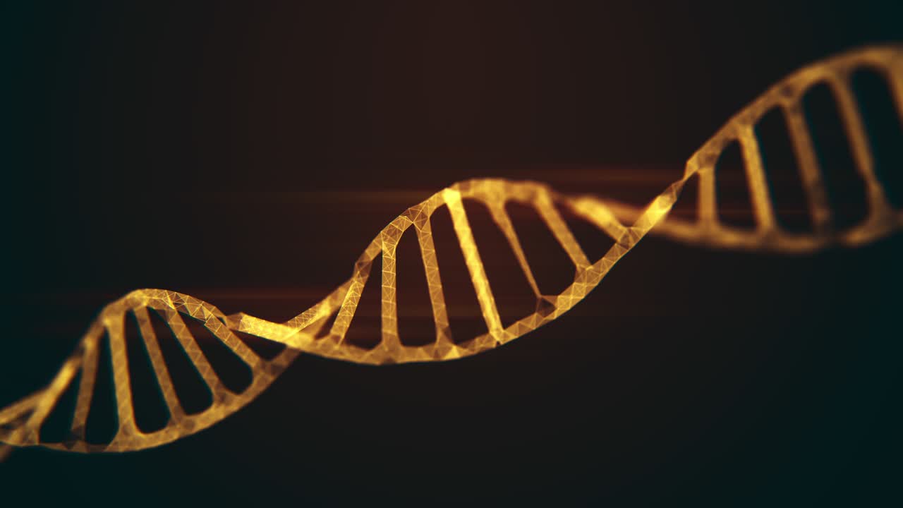 animación de fondo de la forma abstracta de la molécula de adn