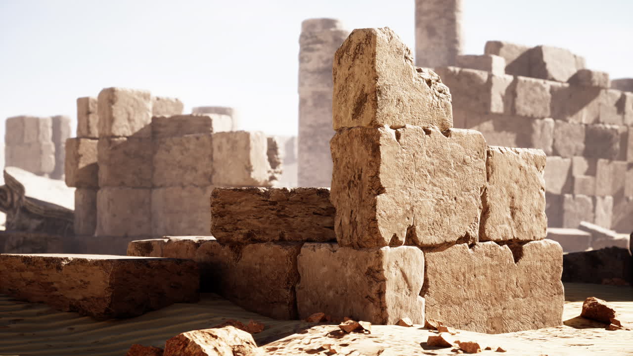 antiguas ruinas en el desierto