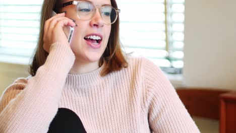 beautiful woman talking on mobile phone