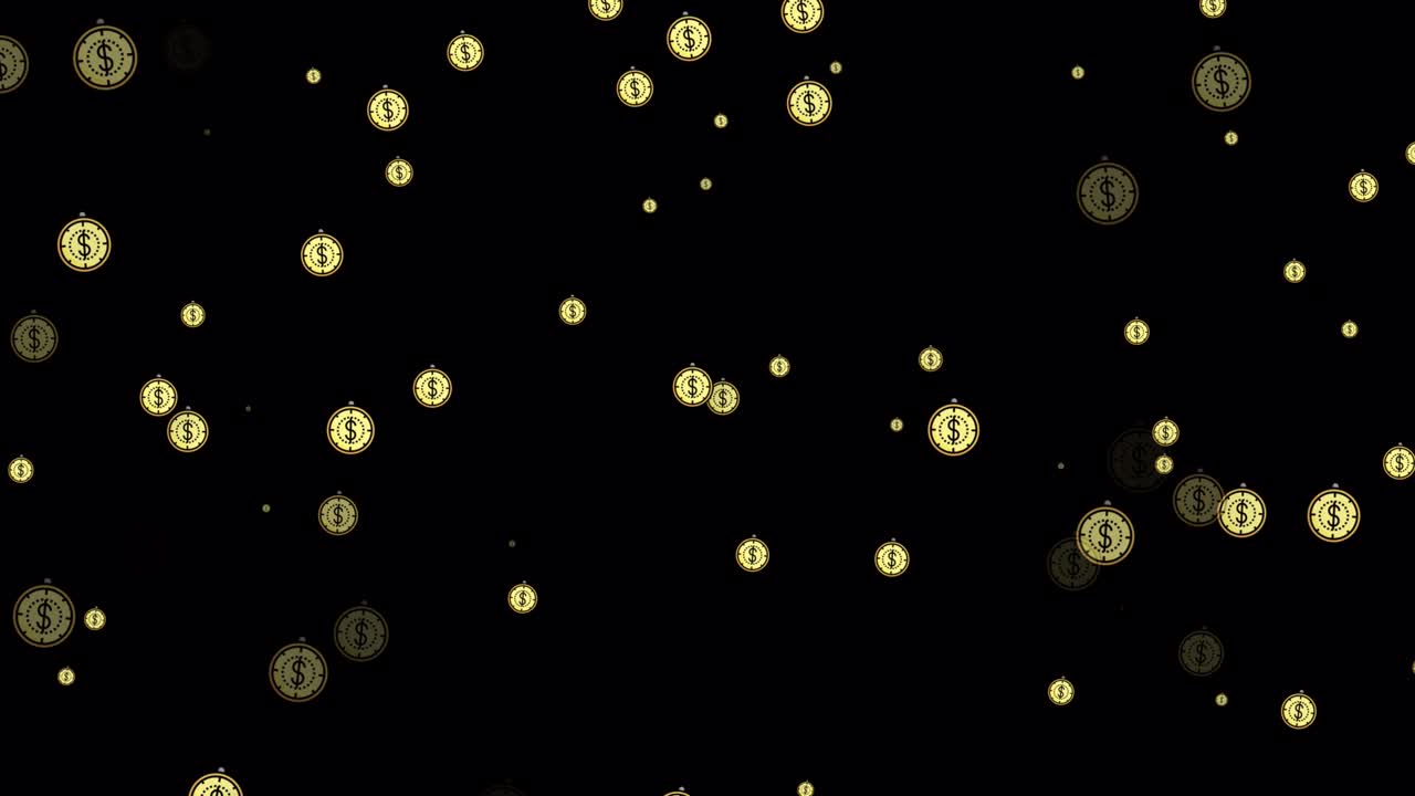 Clock icon loopable background animation motion with alpha channel 4k