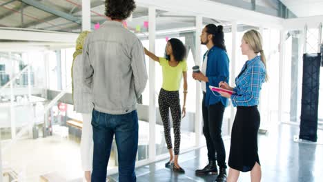 Creatives meeting in a modern office