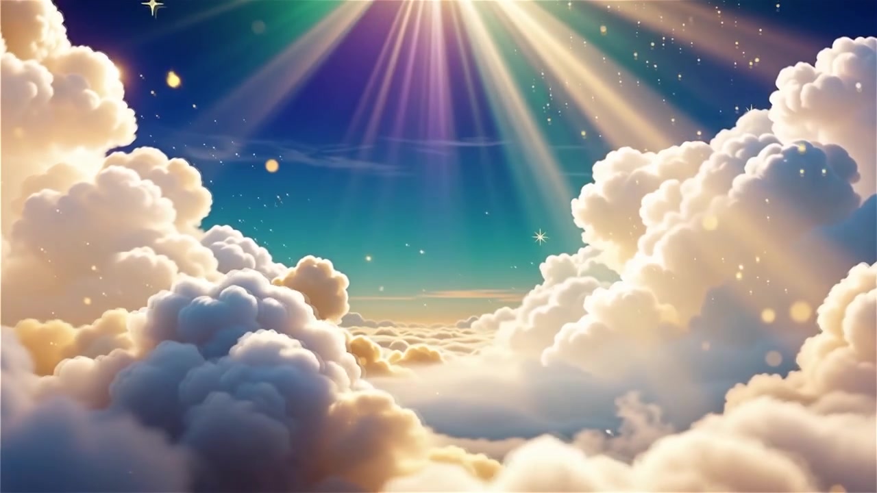 Christian Heavenly Light Worship Background