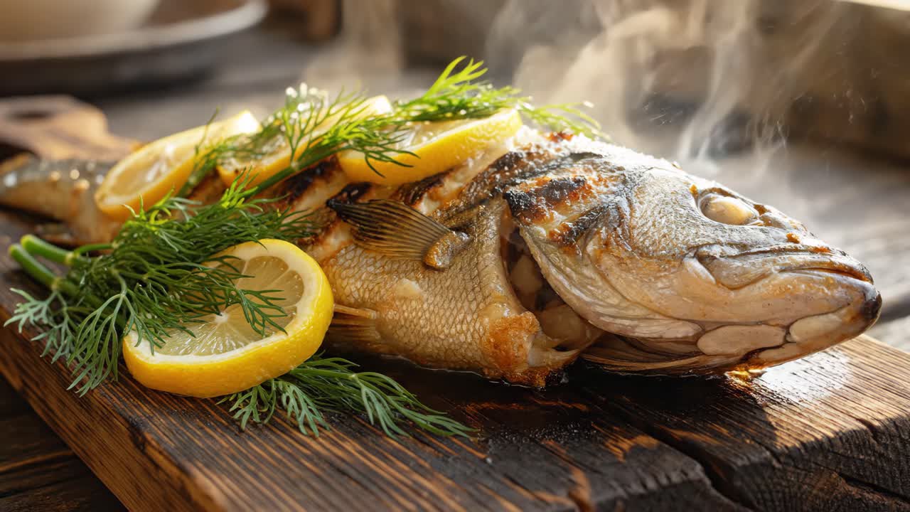 Grilled Fish with Lemon and Dill
