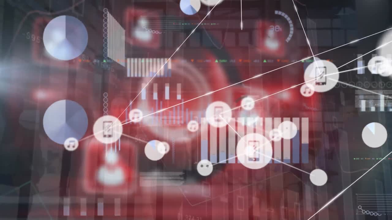 데이터 프로세싱을 통한 연결 네트워크의 애니메이션