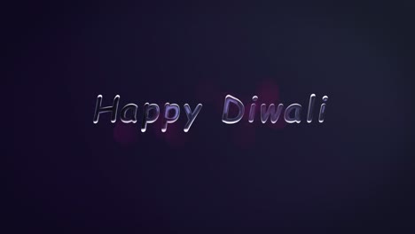 animation of happy diwali text over shooting star on black background