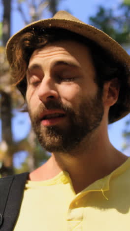 portrait of a man watching a compass