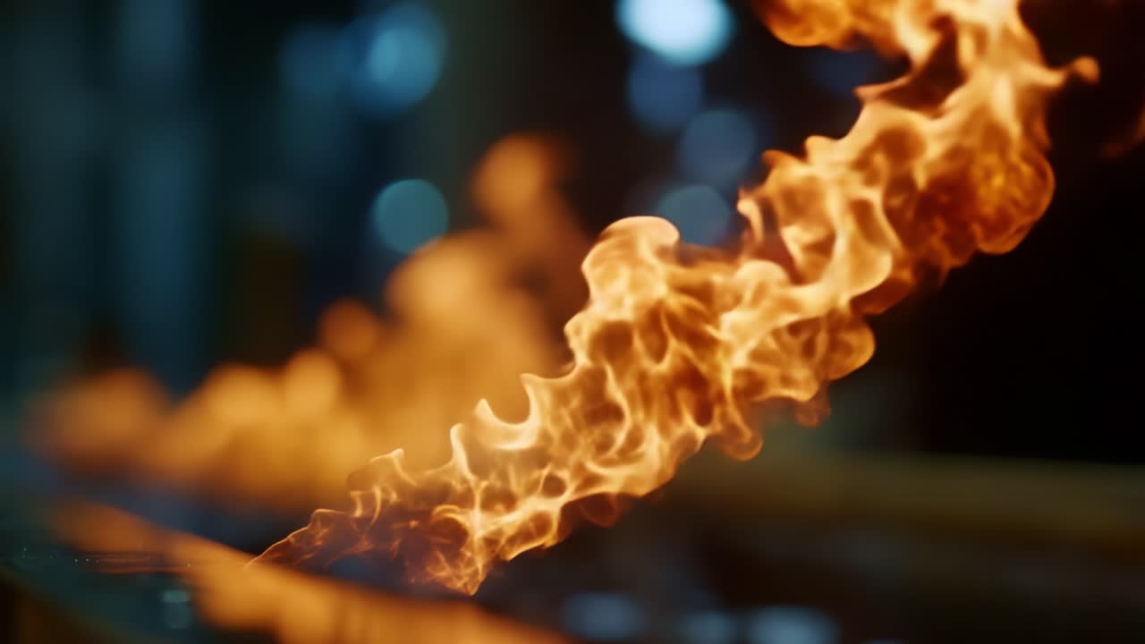 Captivating Flames Dancing Gracefully in Motion, Showcasing The Beauty and Power of Fire in a Mesmerizing Display of Light and Energy