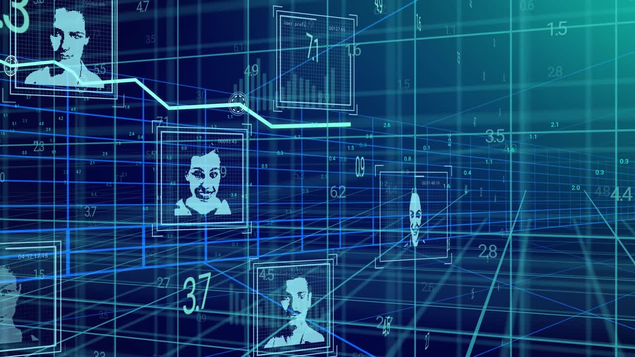 Animation of data processing over grid