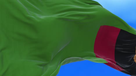 un bucle sin costuras de la bandera de zambia.