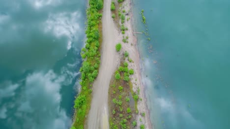 lake in countryside 4k